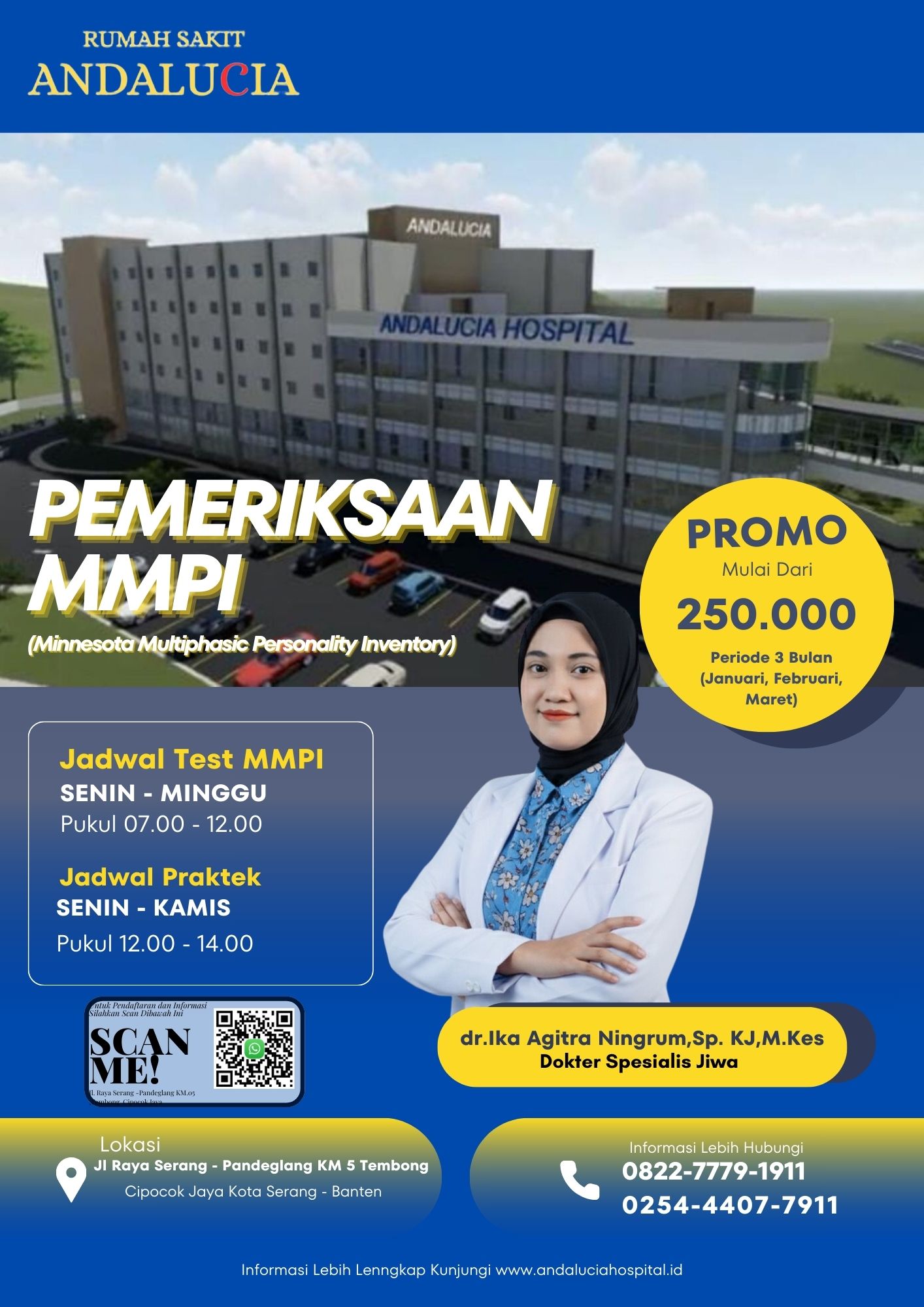 TELAH HADIR!! TEST MMPI (Minnesota Multiphasic Personality Inventory) DI RS ANDALUCIA.